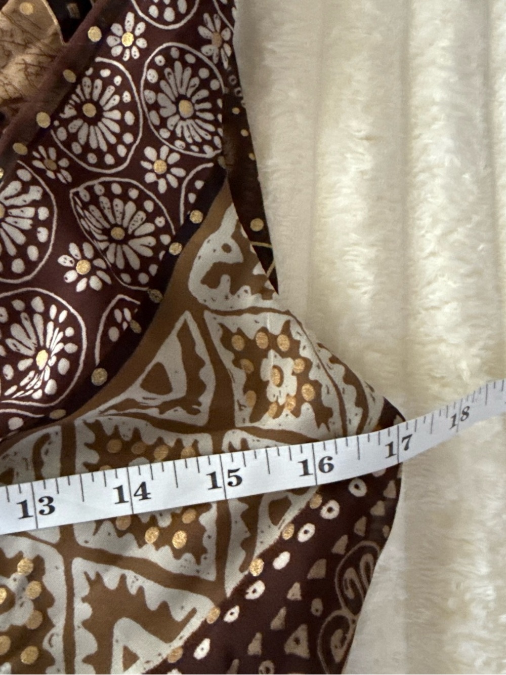 Rabbit Rabbit Rabbit Designs Brown Boho Handkerchief Hem Midi Dress Size 4 - Picture 9 of 9